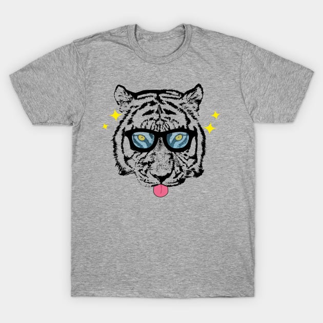Tongue Out Tiger T-Shirt by XOOXOO